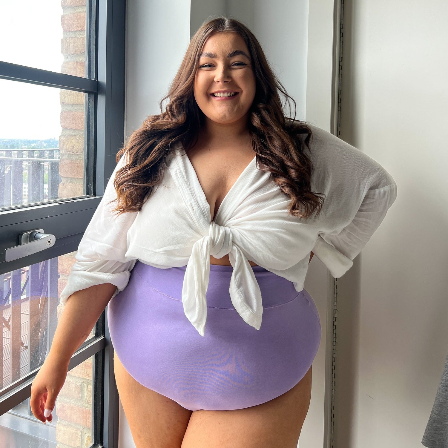 Bio-Baumwolle Super hochtailliert Slips - Cassis de Violet