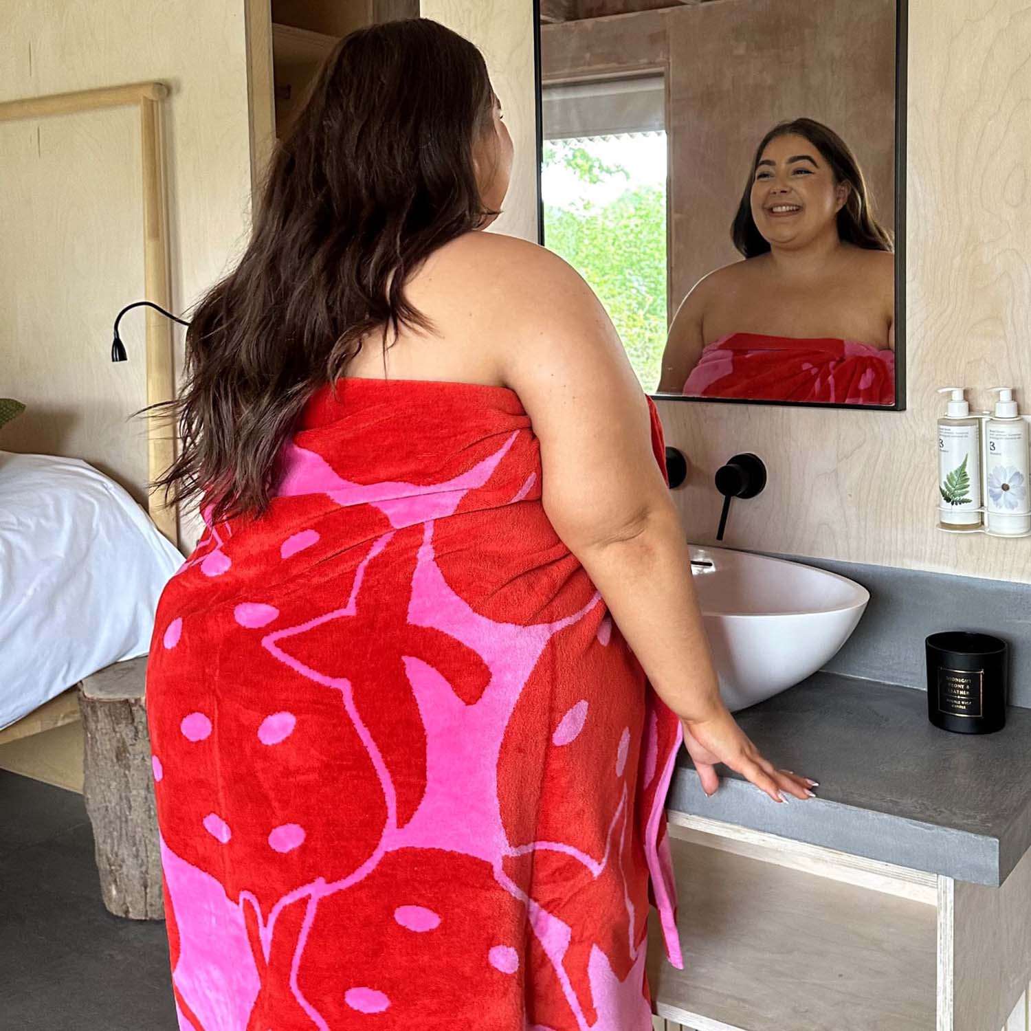 Plyschhandduk - Fruktig