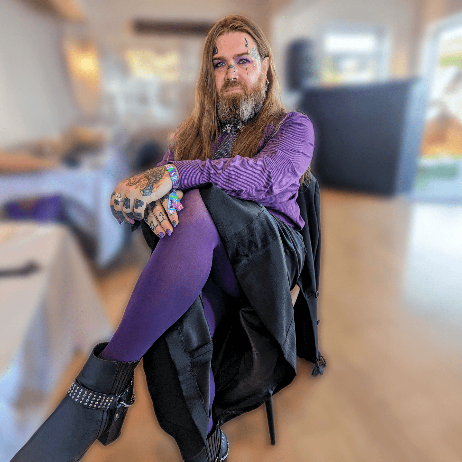 80 Denier Strumpfhosen - Suffragette Purple