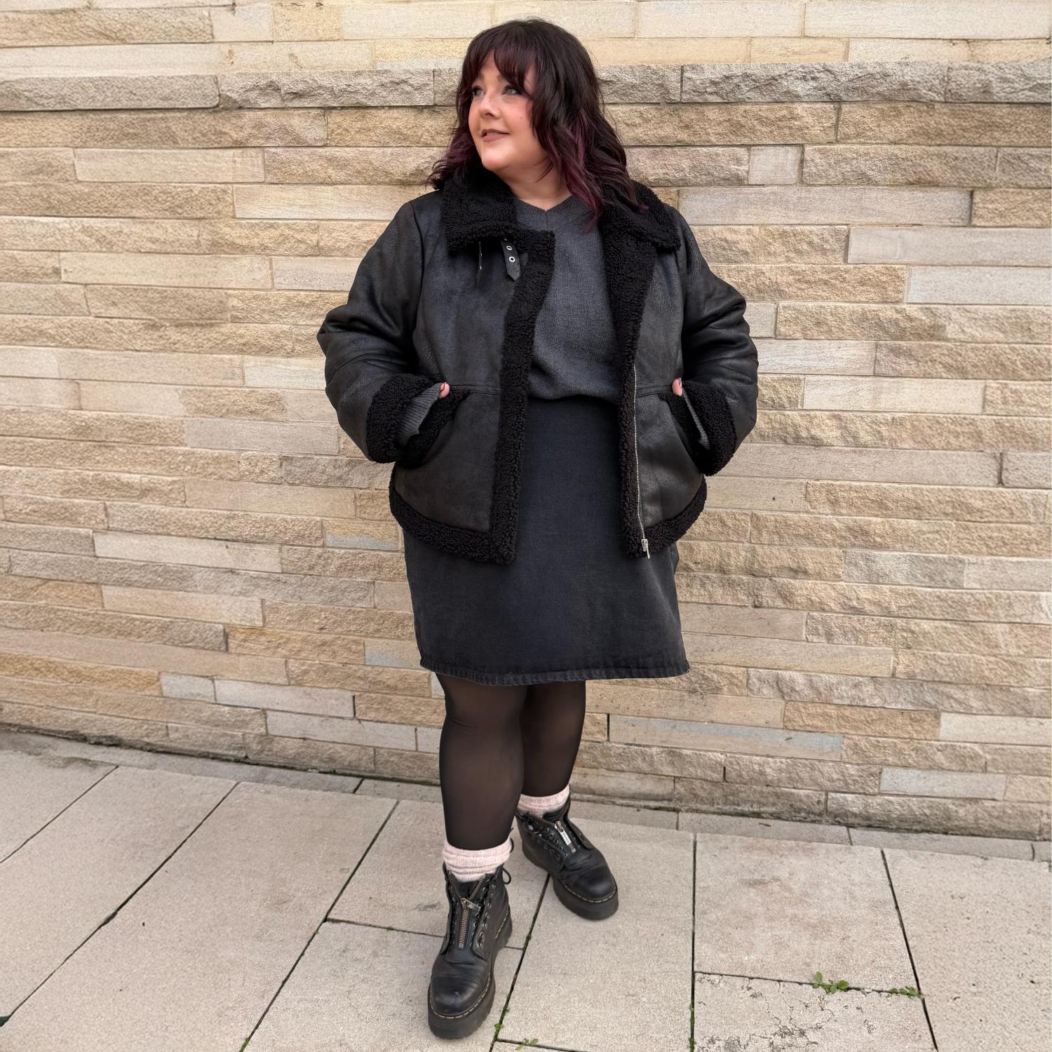 Bessie Aviator Jacke – Schwarz