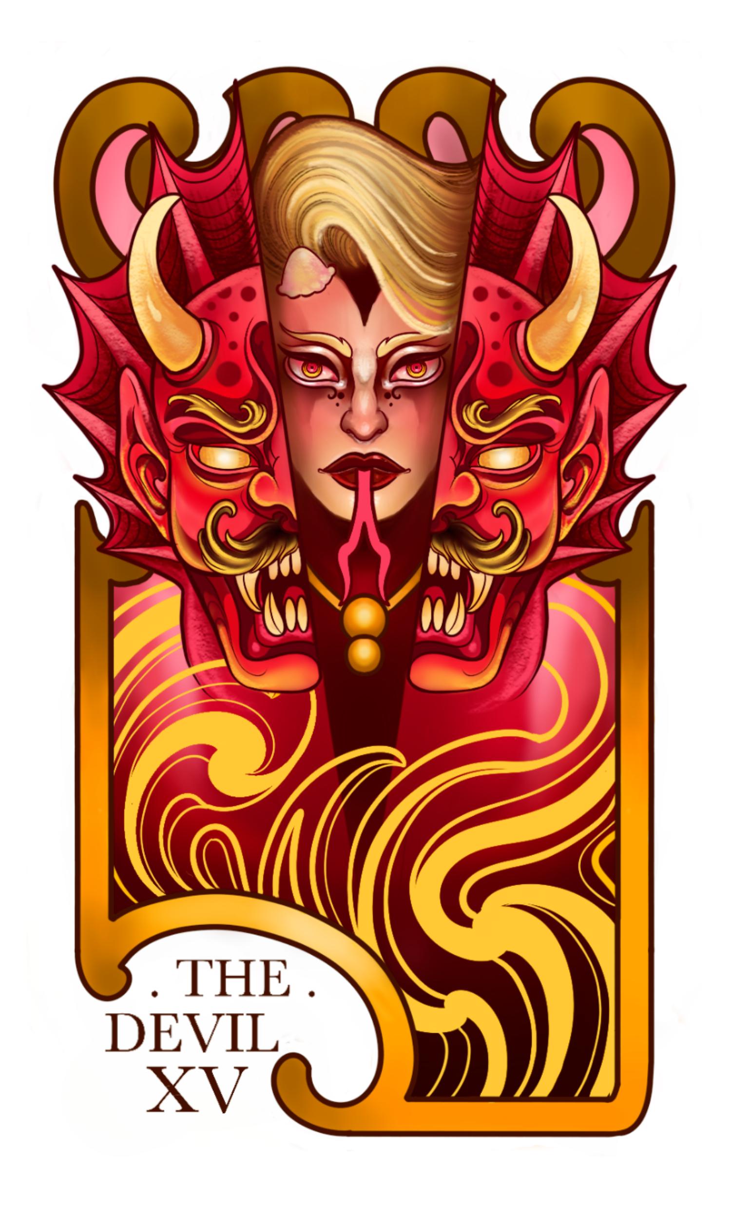 Major Arcana Boxy Tee - XV Der Teufel