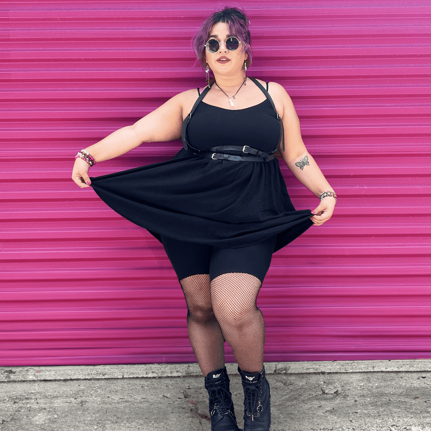 Thighs the Limit Fishnet - Svart