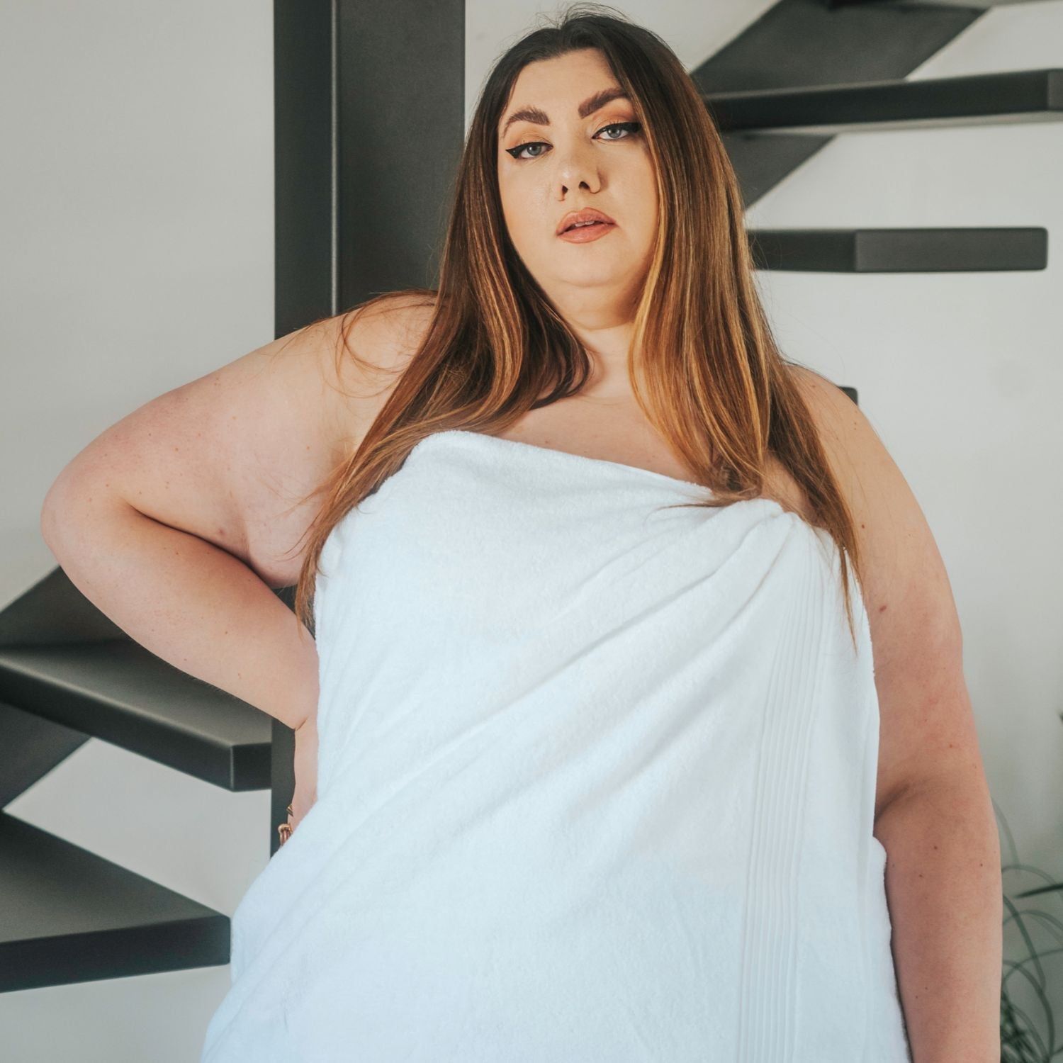 Großes Softee Badetuch - Weiß