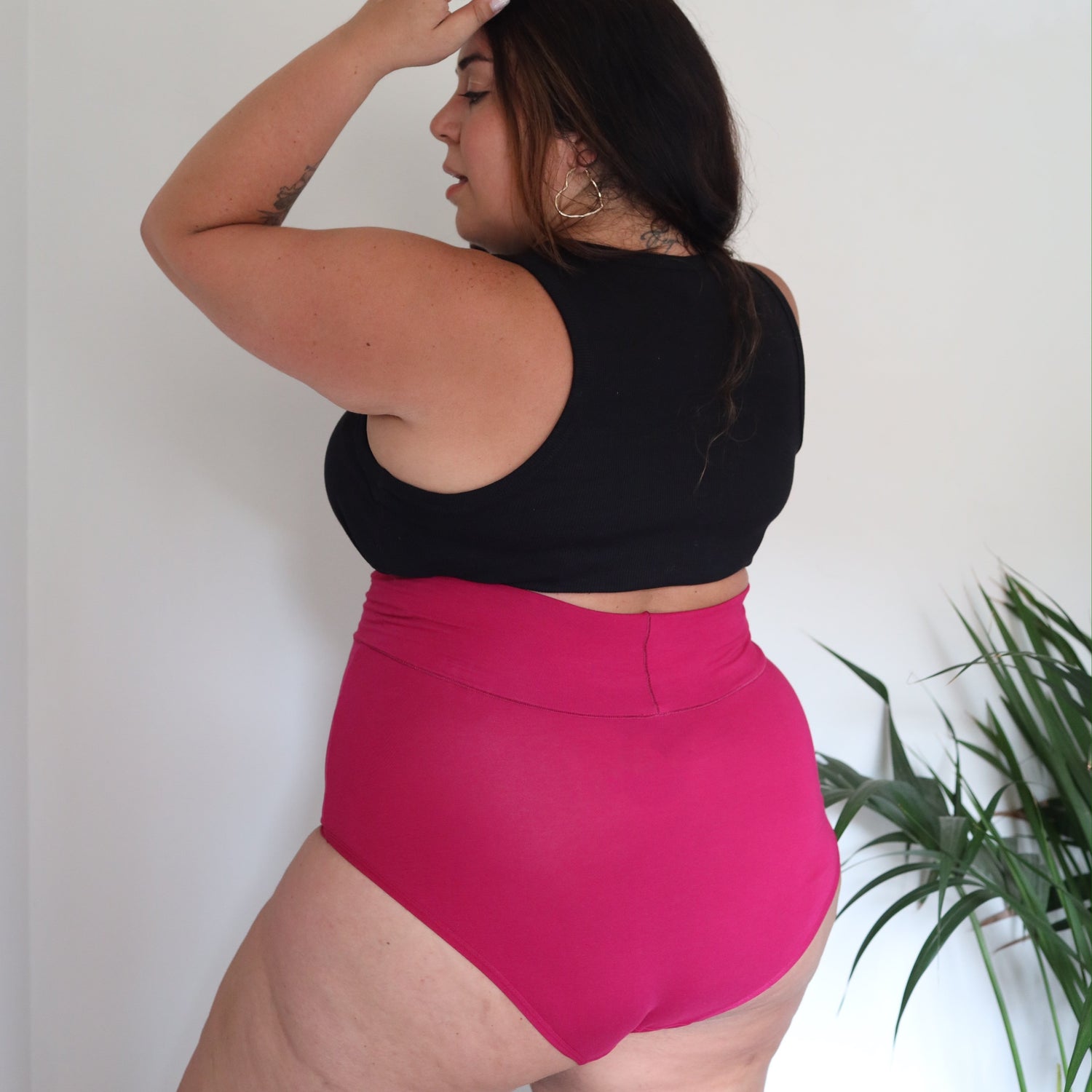 Bio-Baumwolle Super hochtailliert Slips - Raspberry Pie