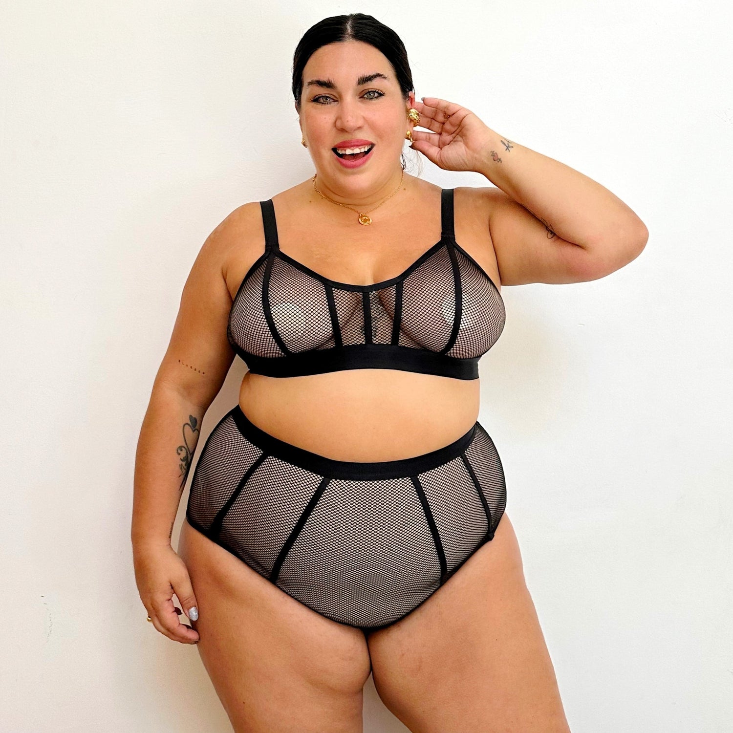 Kitty fishnet trosor