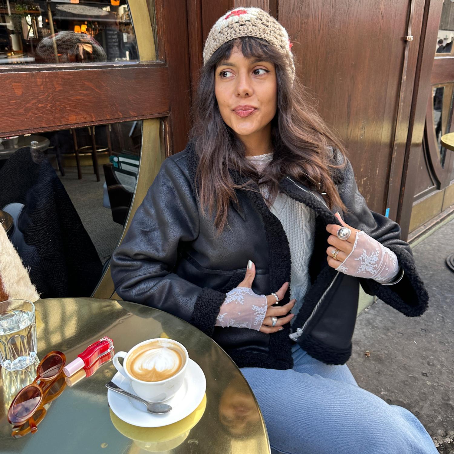 Bessie Aviator Jacke – Schwarz