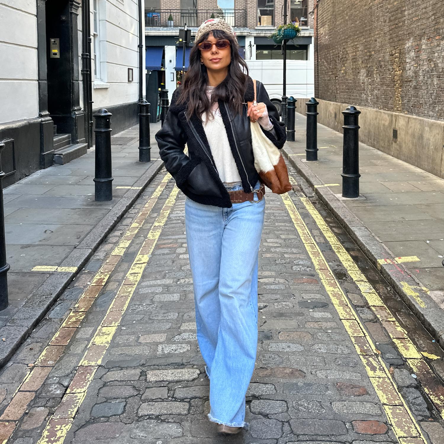 Bessie Aviator Jacke – Schwarz