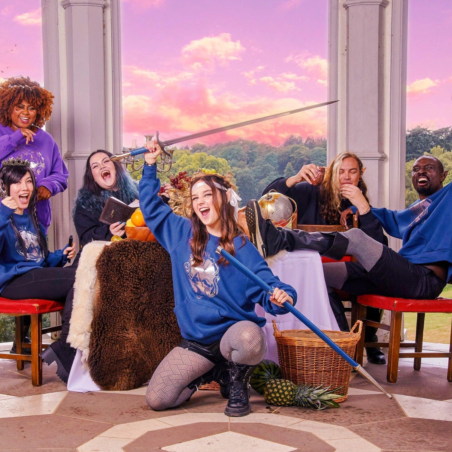 ACOTAR sweatshirt med rund hals i ekologisk bomull - Night Court