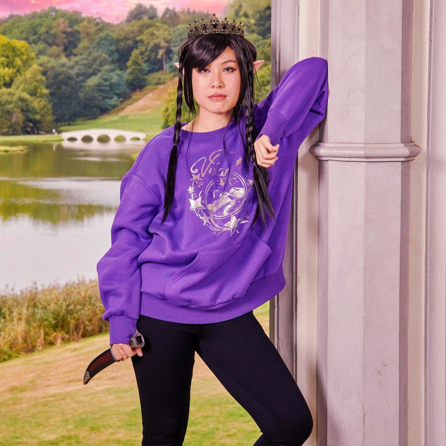 ACOTAR sweatshirt med rund hals i ekologisk bomull - Velaris