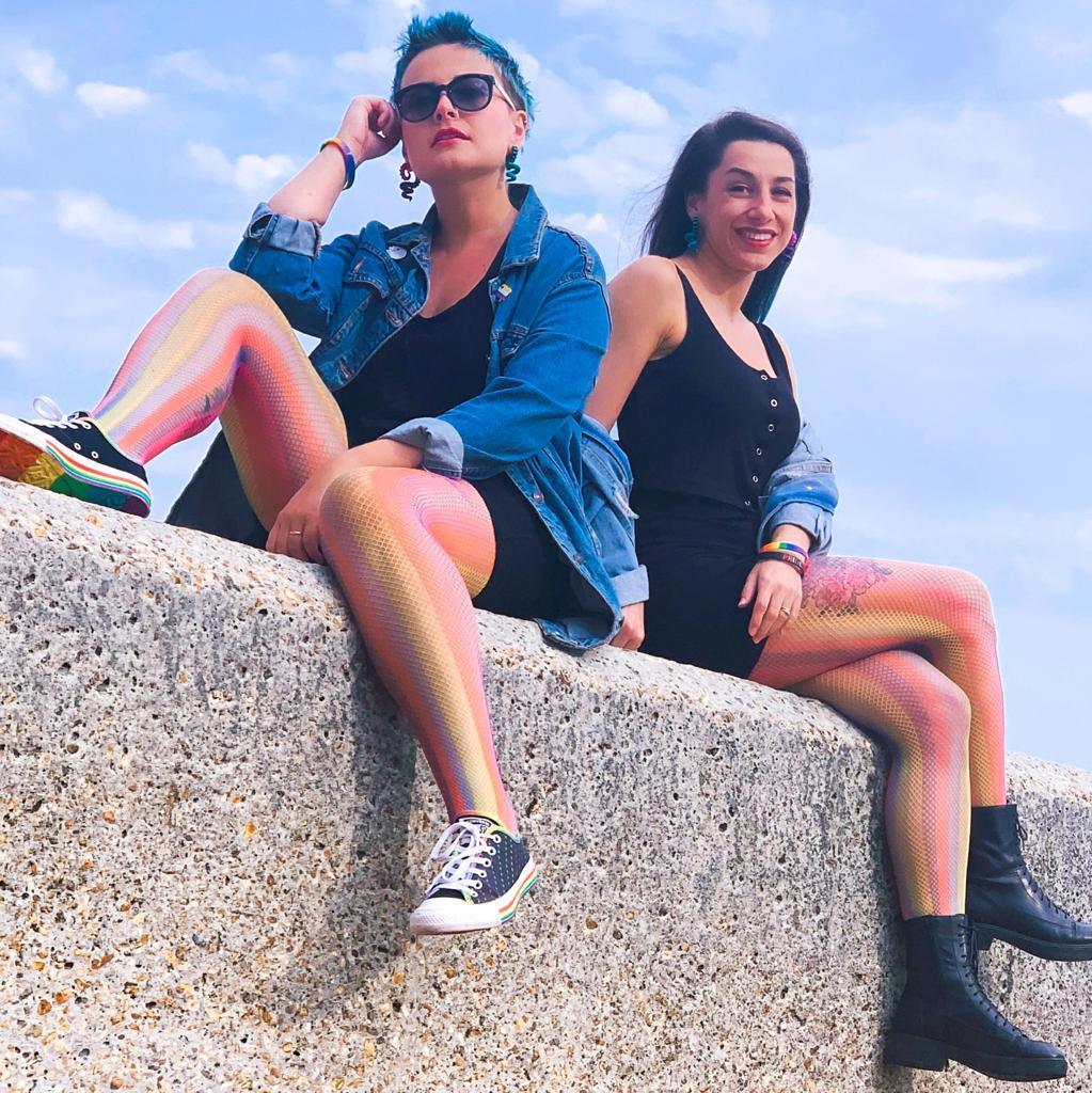 Netzstrumpfhosen - Rainbow