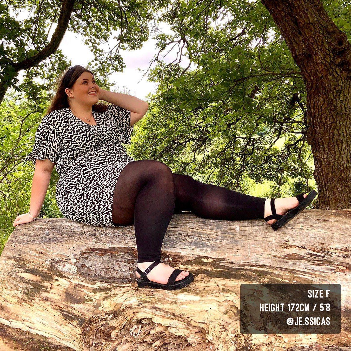 Fußlose Strumpfhosen - Schwarz