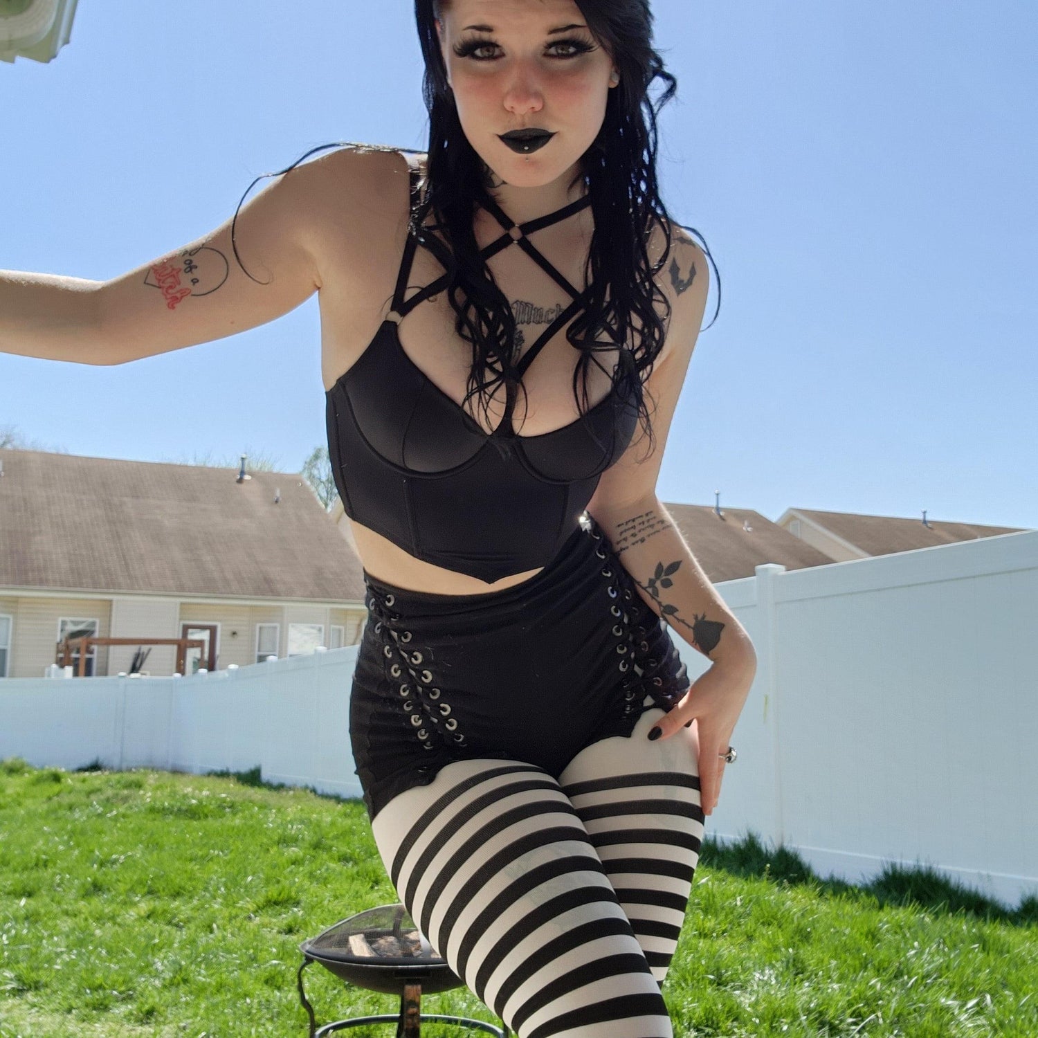 Ringelstrumpfhosen - Witch