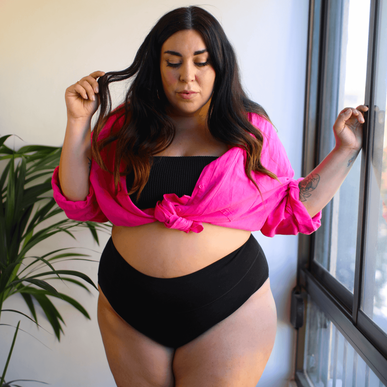 Bio-Baumwolle Vollständiger Slips - Schwarz