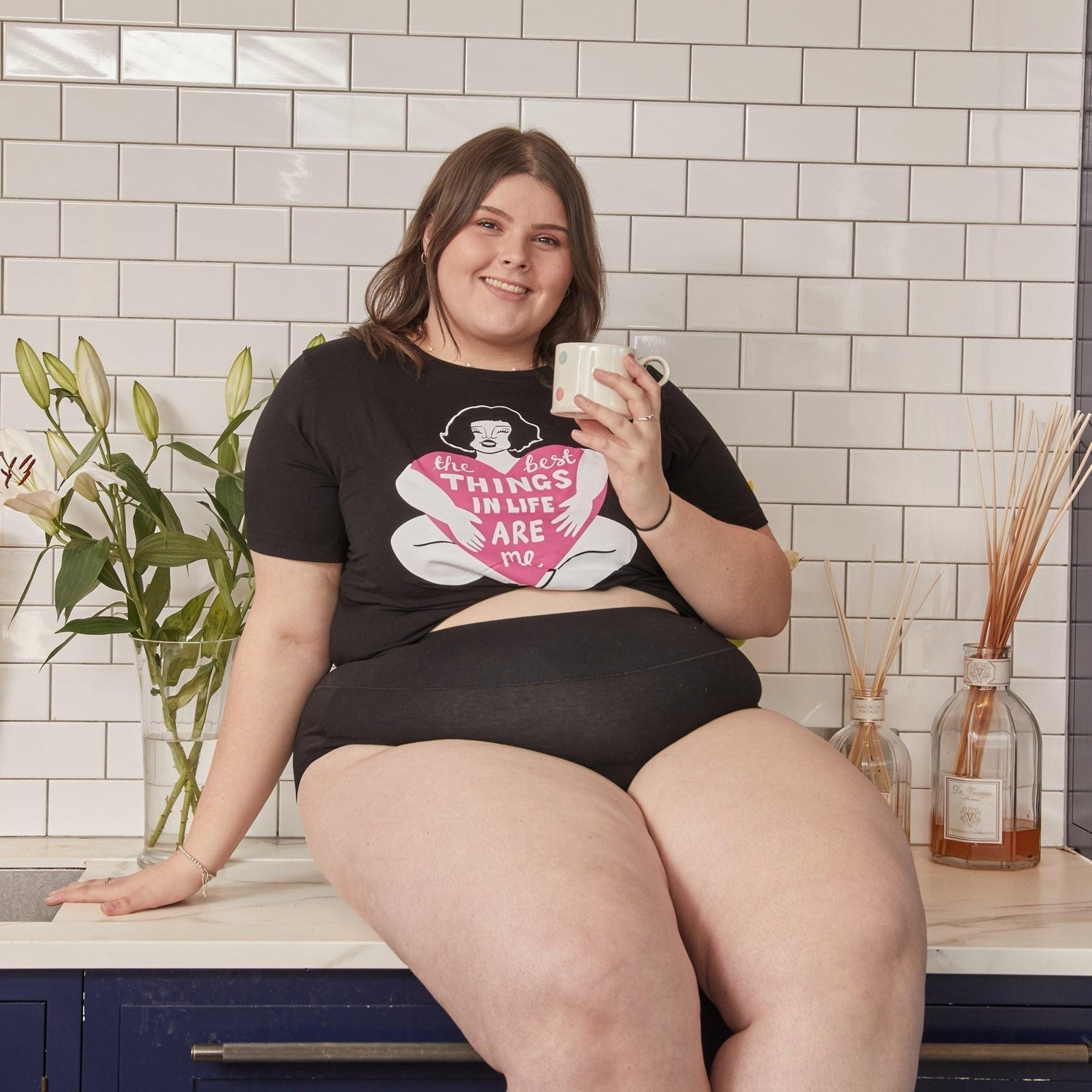 Bio-Baumwolle Vollständiger Slips - Schwarz