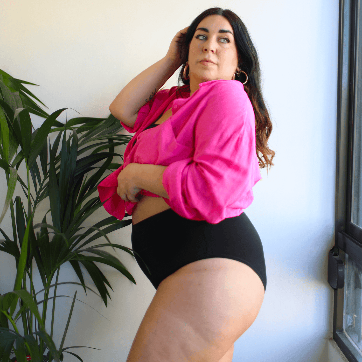 Bio-Baumwolle Vollständiger Slips - Schwarz