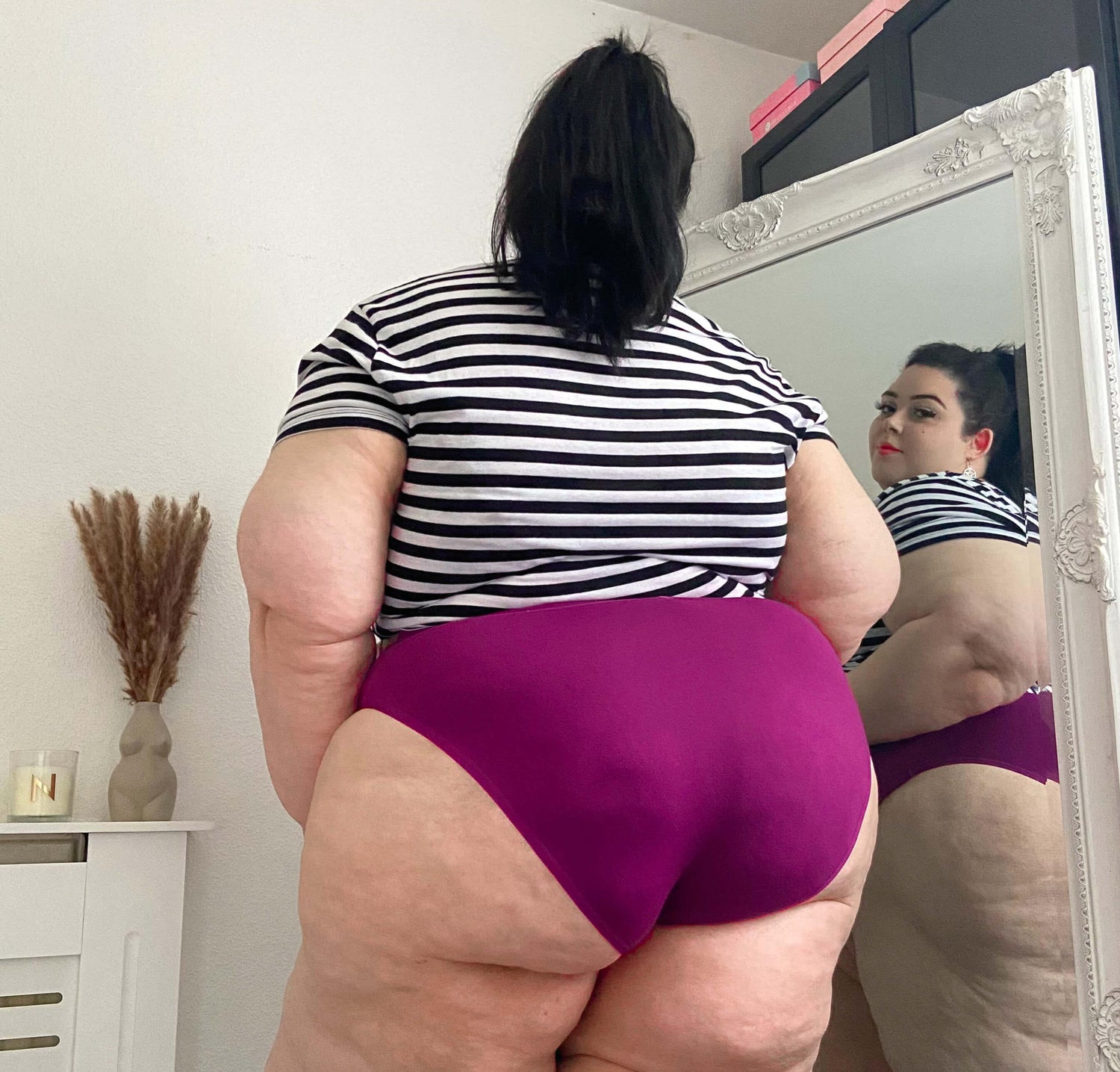 Bio-Baumwolle Super High Leg Slips - Figgy Pudding