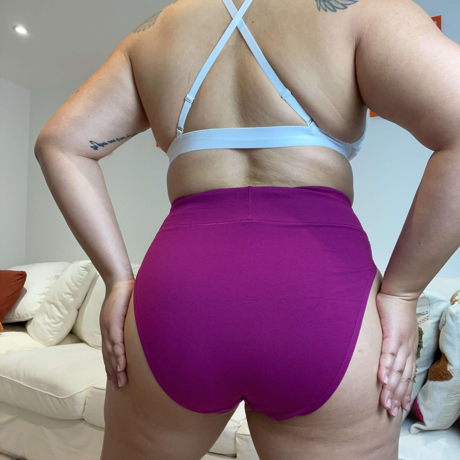 Bio-Baumwolle Super High Leg Slips - Figgy Pudding