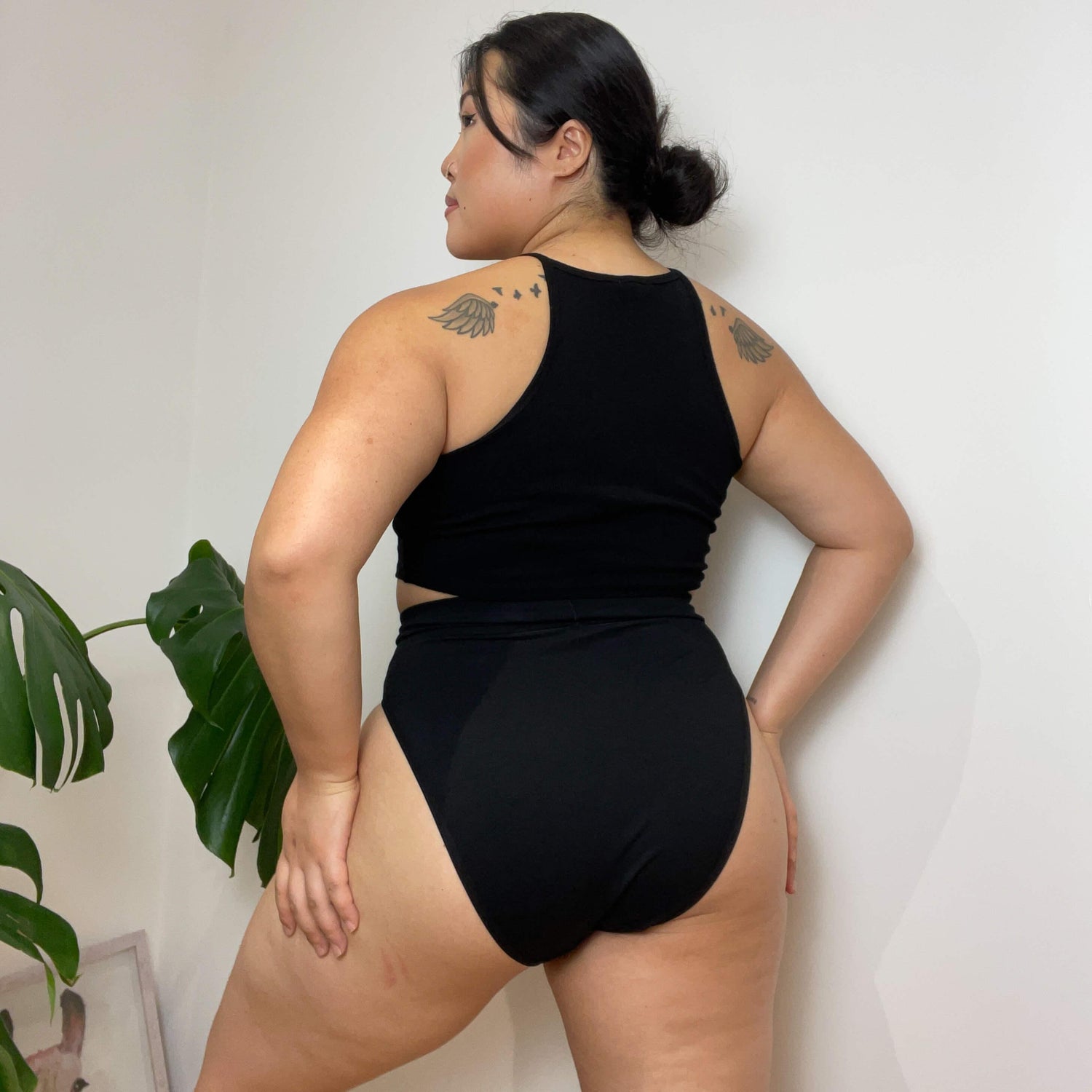 Superhöga bentrosor - 3 par i svart