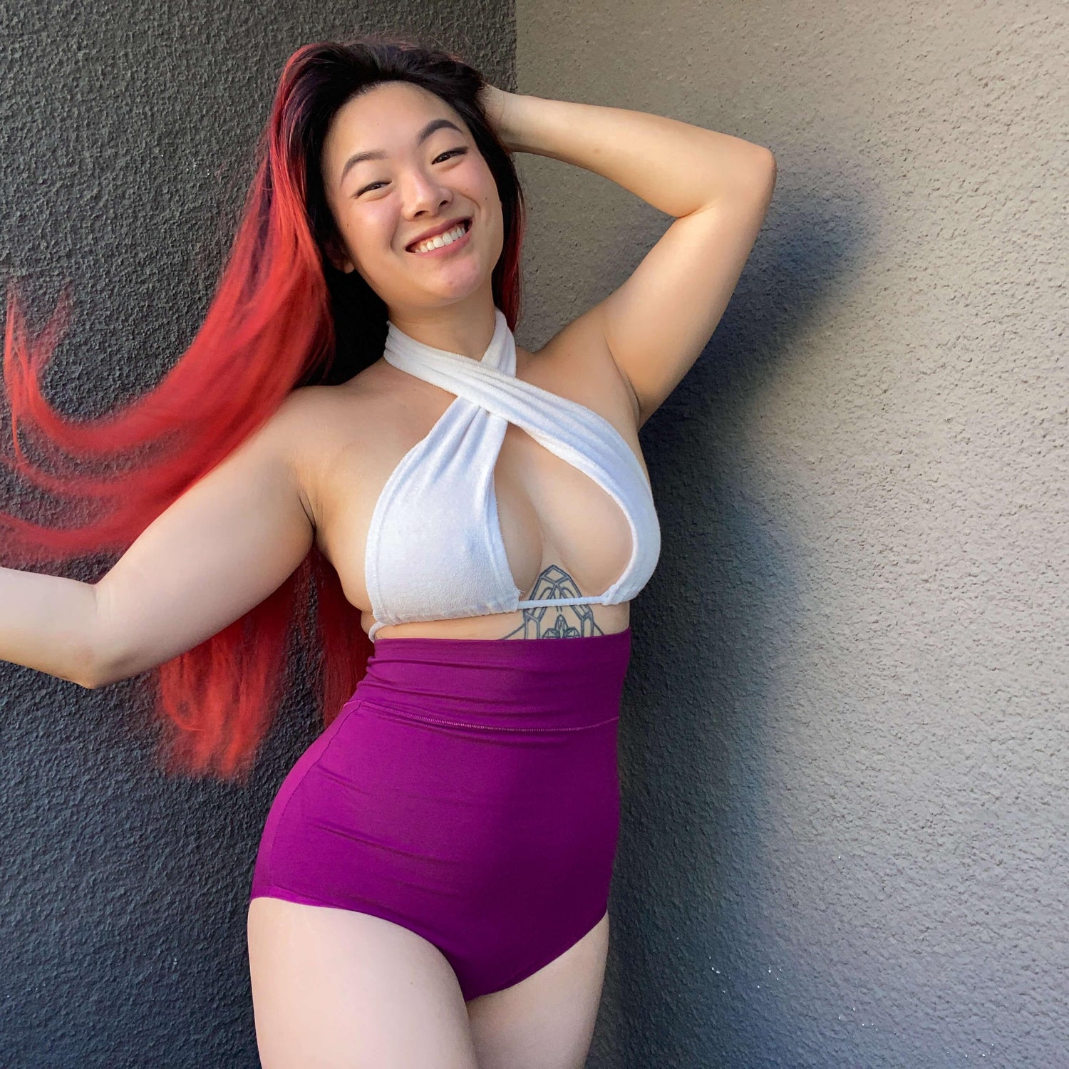 Bio-Baumwolle Super hochtailliert Slips - Figgy Pudding