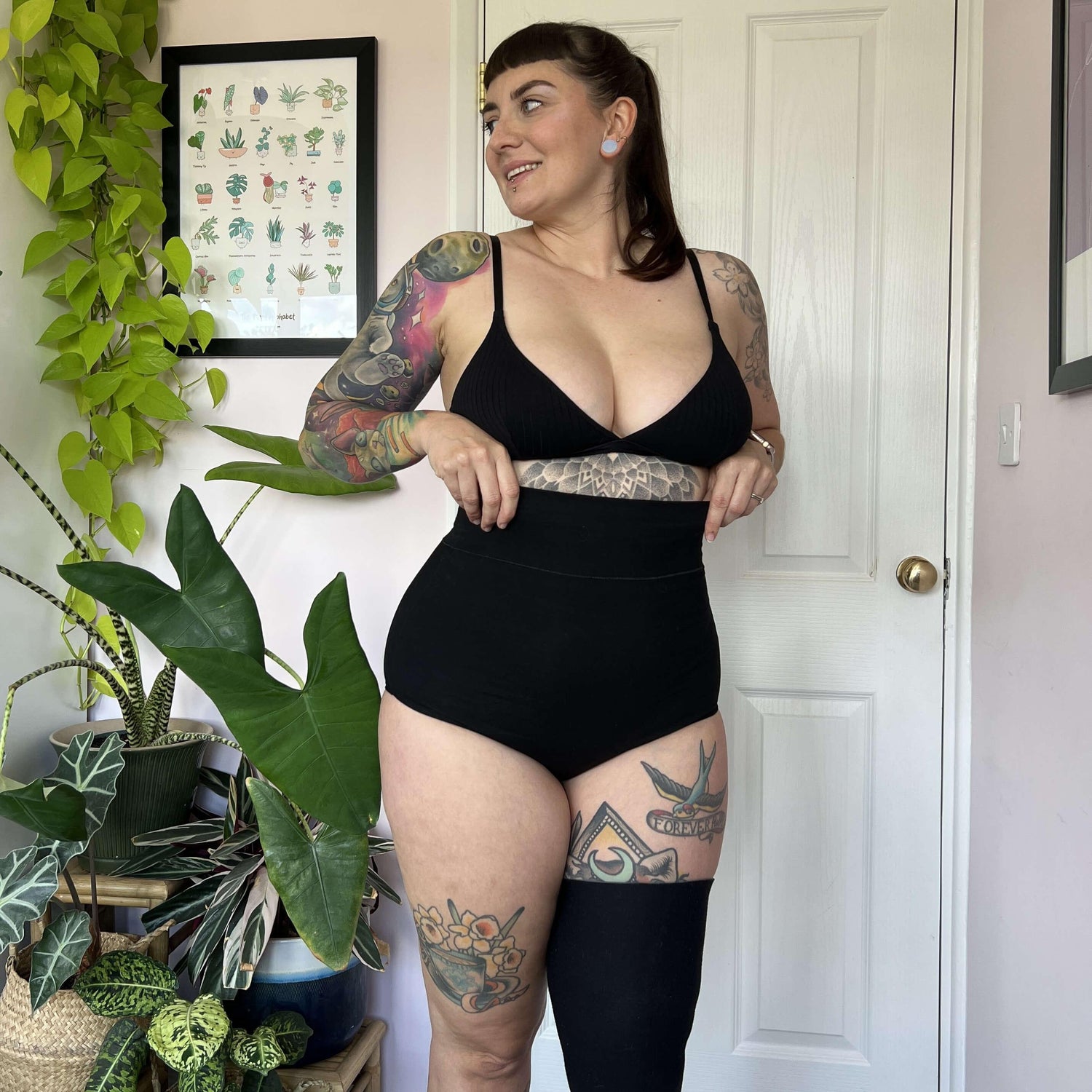 Super hochtailliert Slips - Schwarz - 3 Paar in Schwarz