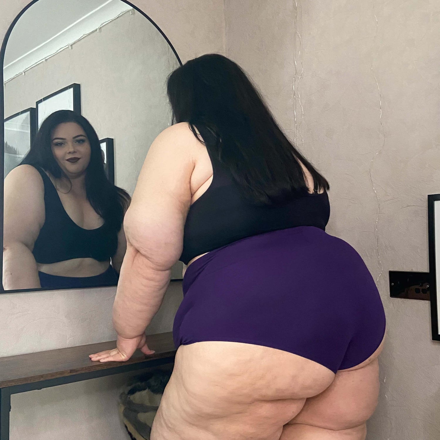 Bio-Baumwolle Super hochtailliert Slips - Suffragette Purple