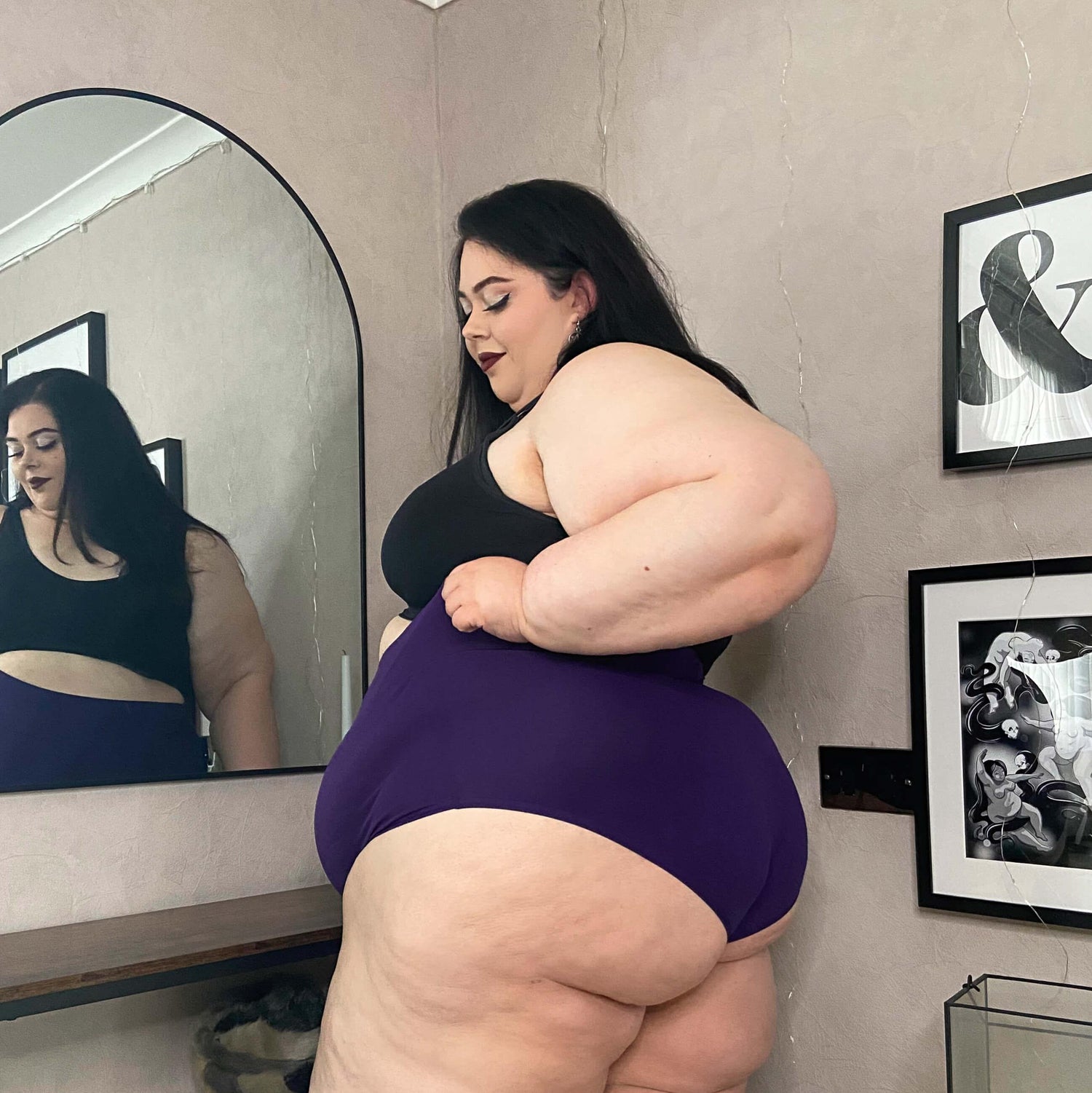 Bio-Baumwolle Super hochtailliert Slips - Suffragette Purple