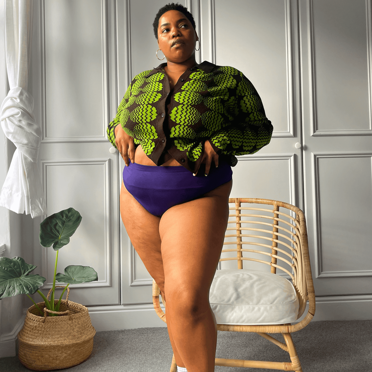 Bio-Baumwolle Tanga - Suffragette Purple