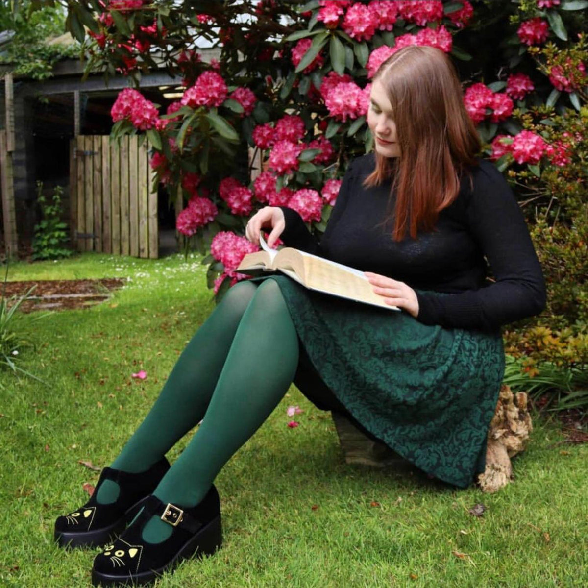 80 Denier Strumpfhosen - Hit the Bottle Green