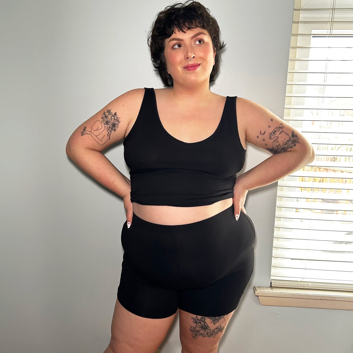 Bio-Baumwolle Femme Boxer Shorts - Schwarz