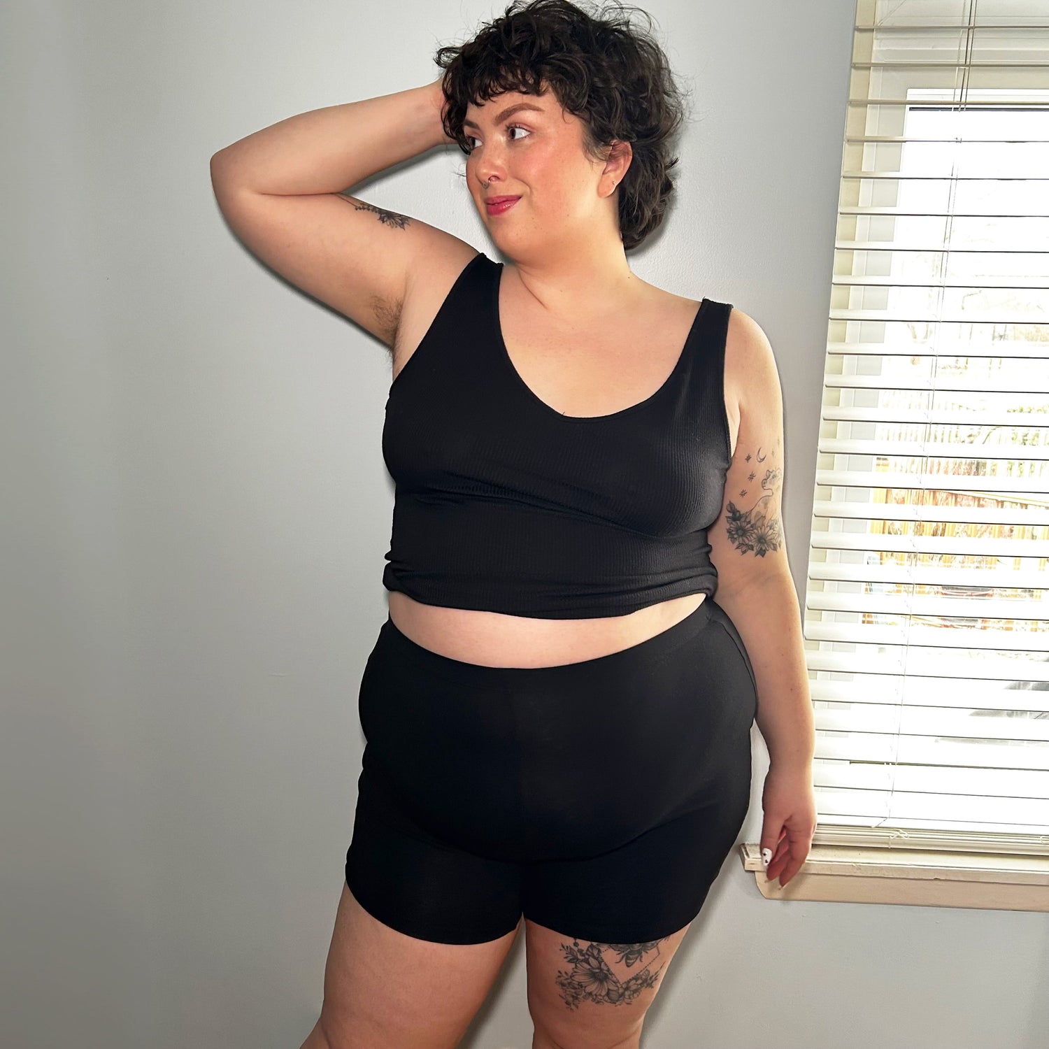 Bio-Baumwolle Femme Boxer Shorts - Schwarz