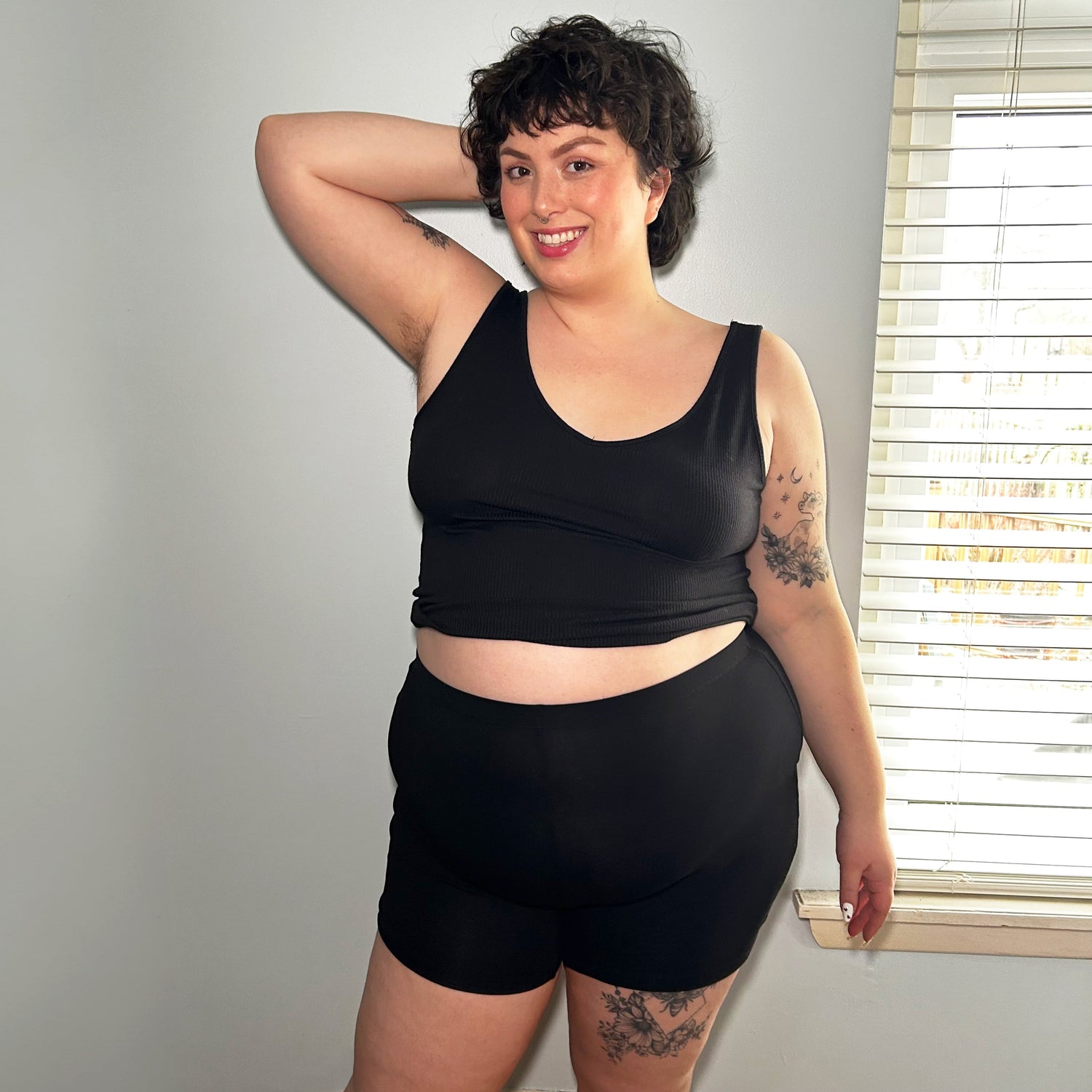 Bio-Baumwolle Femme Boxer Shorts - Schwarz