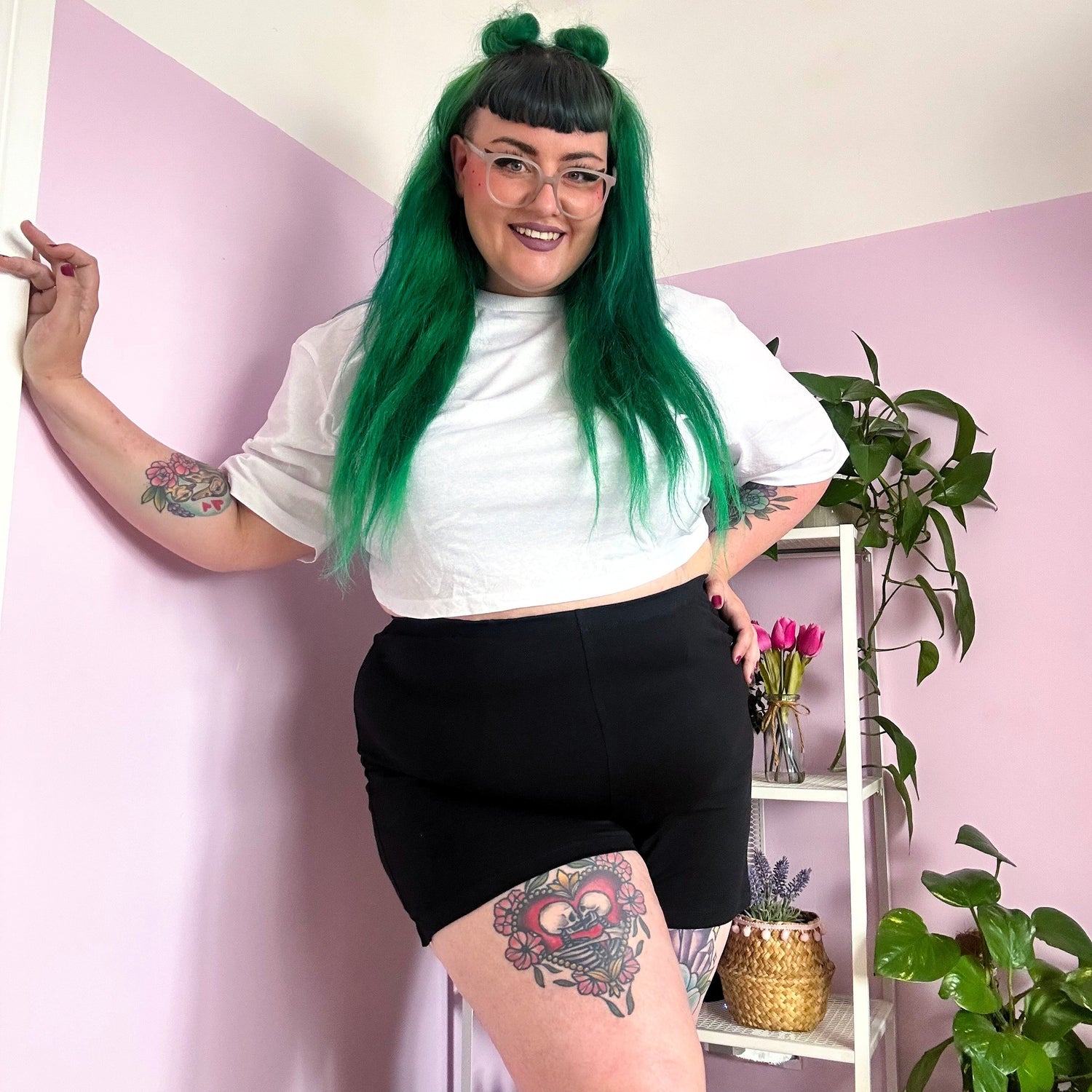 Bio-Baumwolle Femme Boxer Shorts - Schwarz