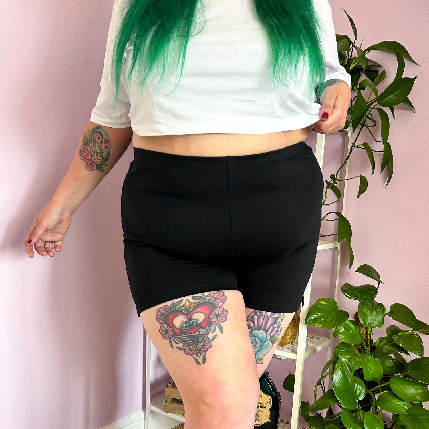 Bio-Baumwolle Femme Boxer Shorts - Schwarz