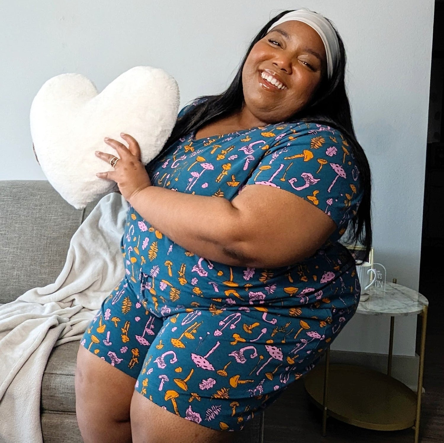 Bio-Baumwolle Pyjama-T-Shirt - Pilzflicken