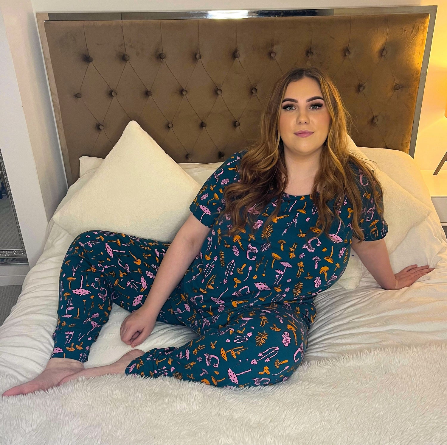 Bio-Baumwolle Pyjama-T-Shirt - Pilzflicken