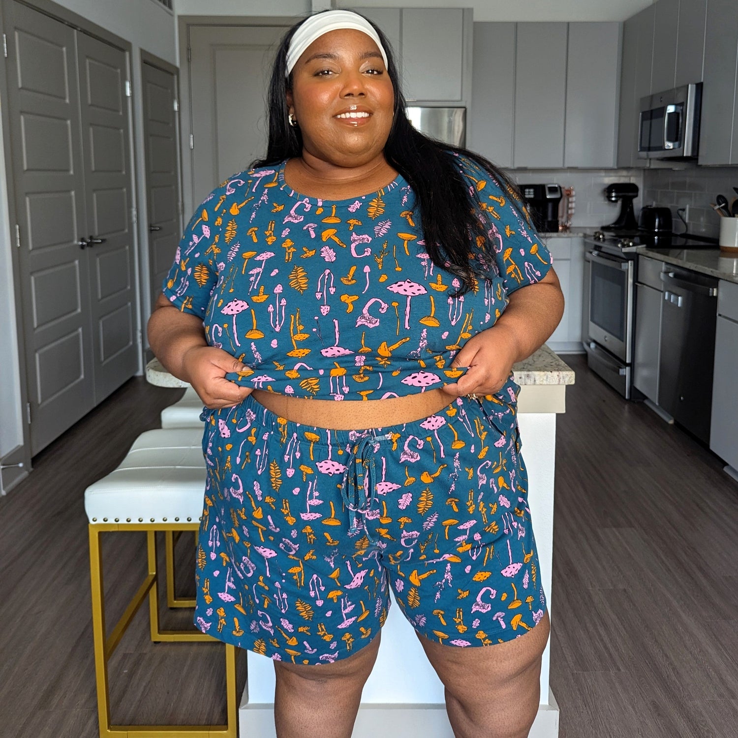 Bio-Baumwolle Pyjama-T-Shirt - Pilzflicken