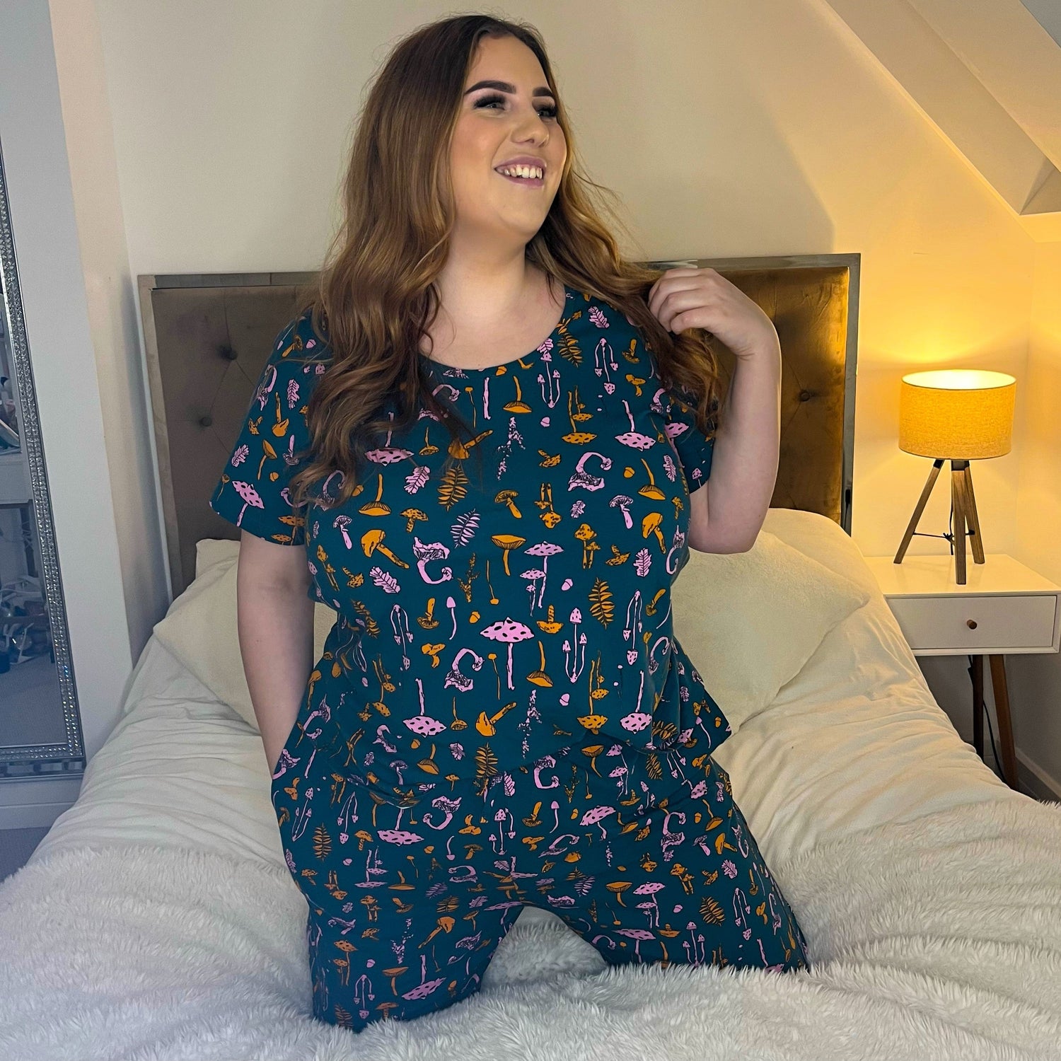 Bio-Baumwolle Pyjama-T-Shirt - Pilzflicken