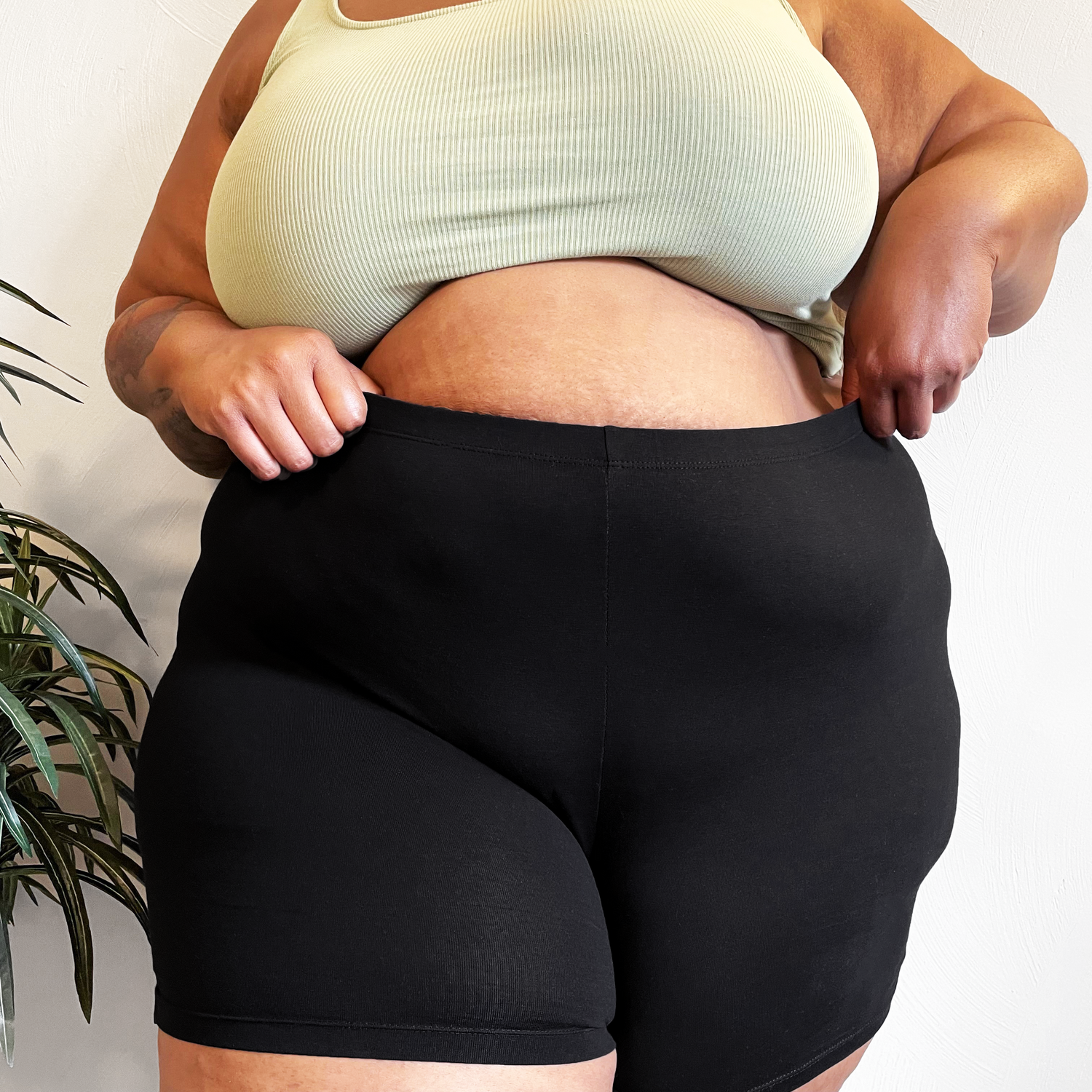 Bio-Baumwolle Femme Boxer Shorts - Schwarz