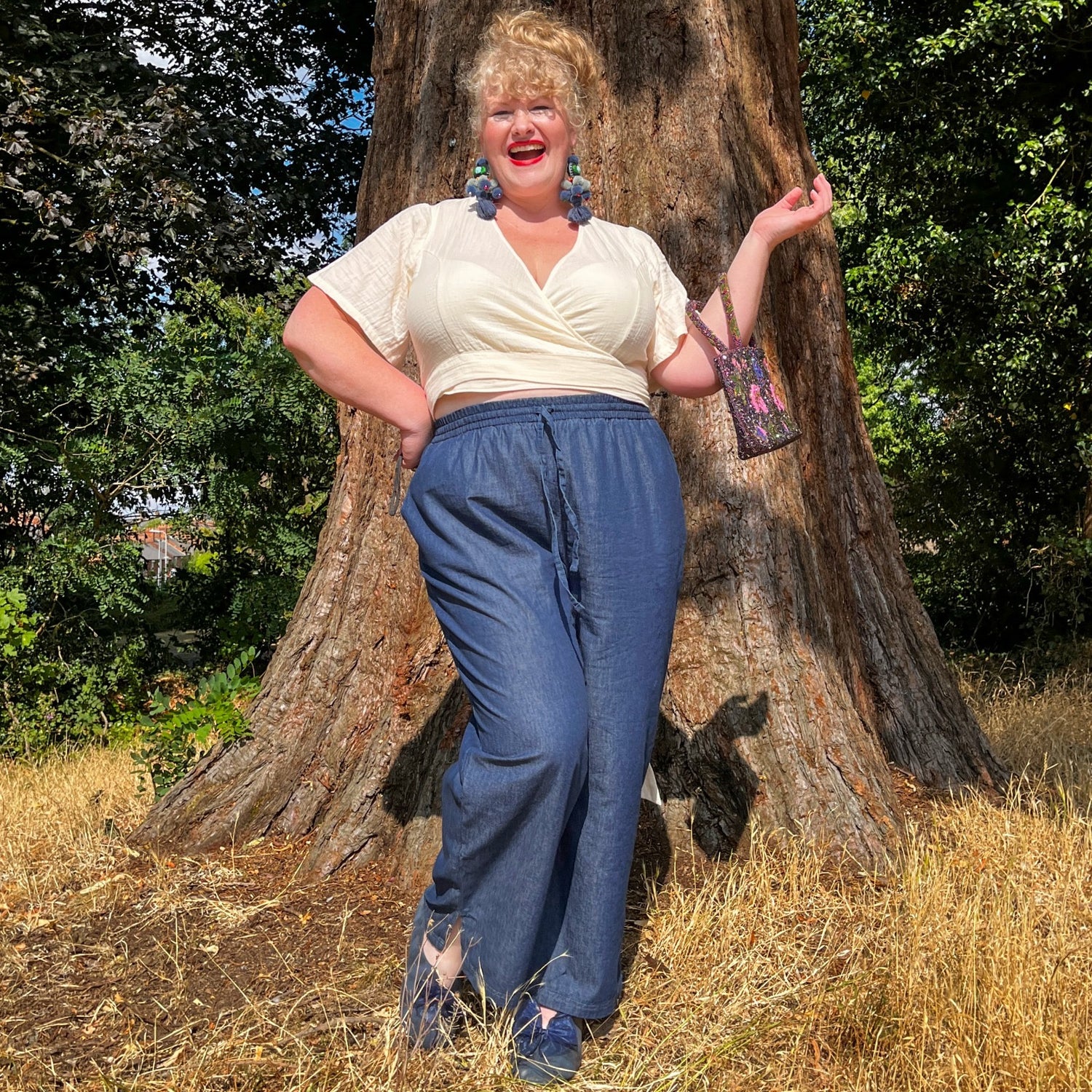 Entspannte Chambray-Hose – Denim