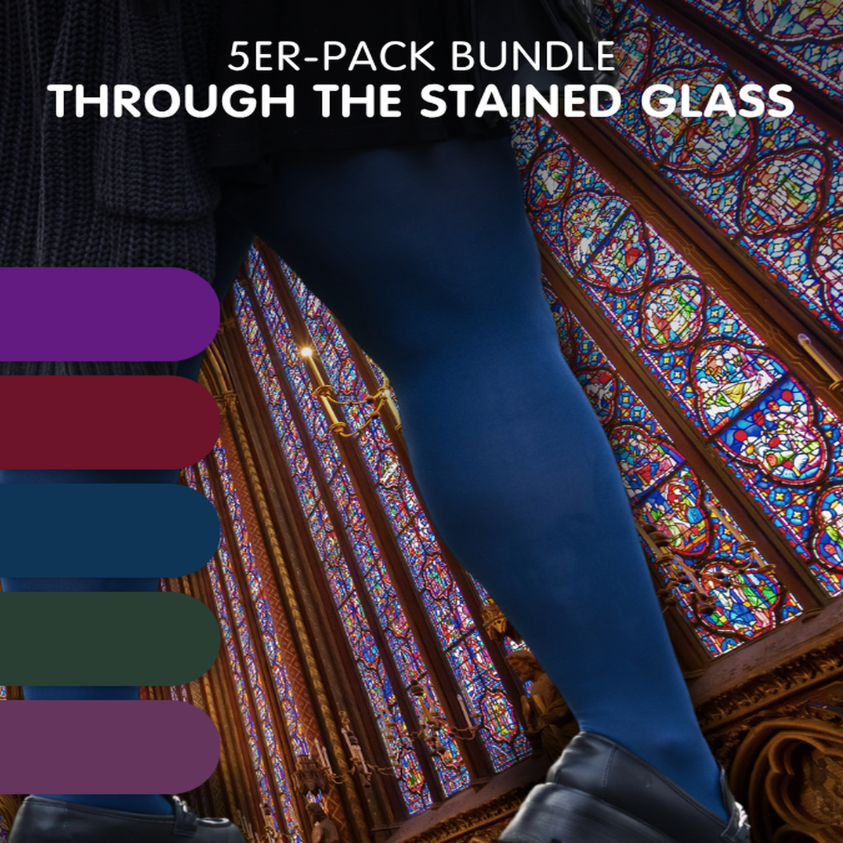 5er-Pack Bundle - Through The Stained Glass: Kraken's Breath, Cherry, Fancy Darkness, Crocodile, Plum