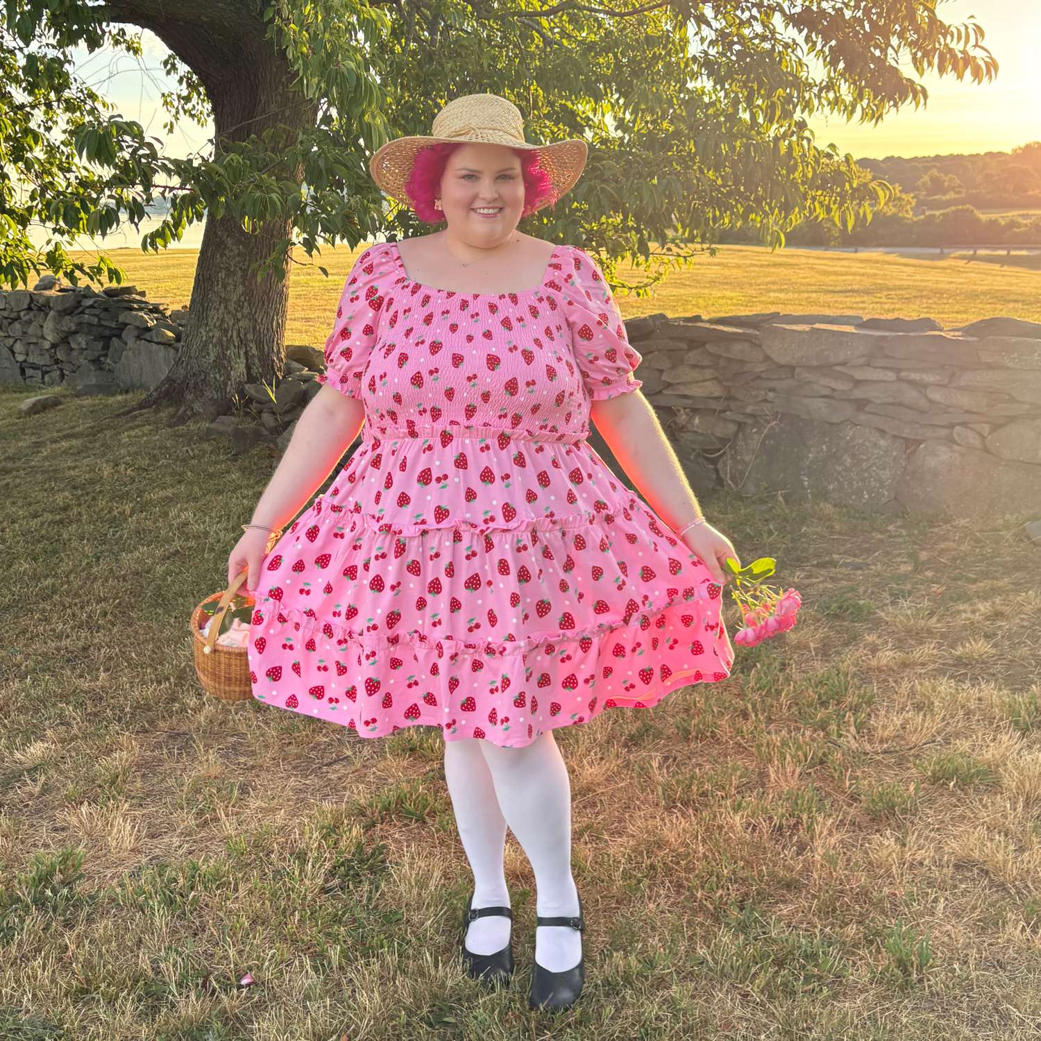 Erdbeer Jersey Minikleid