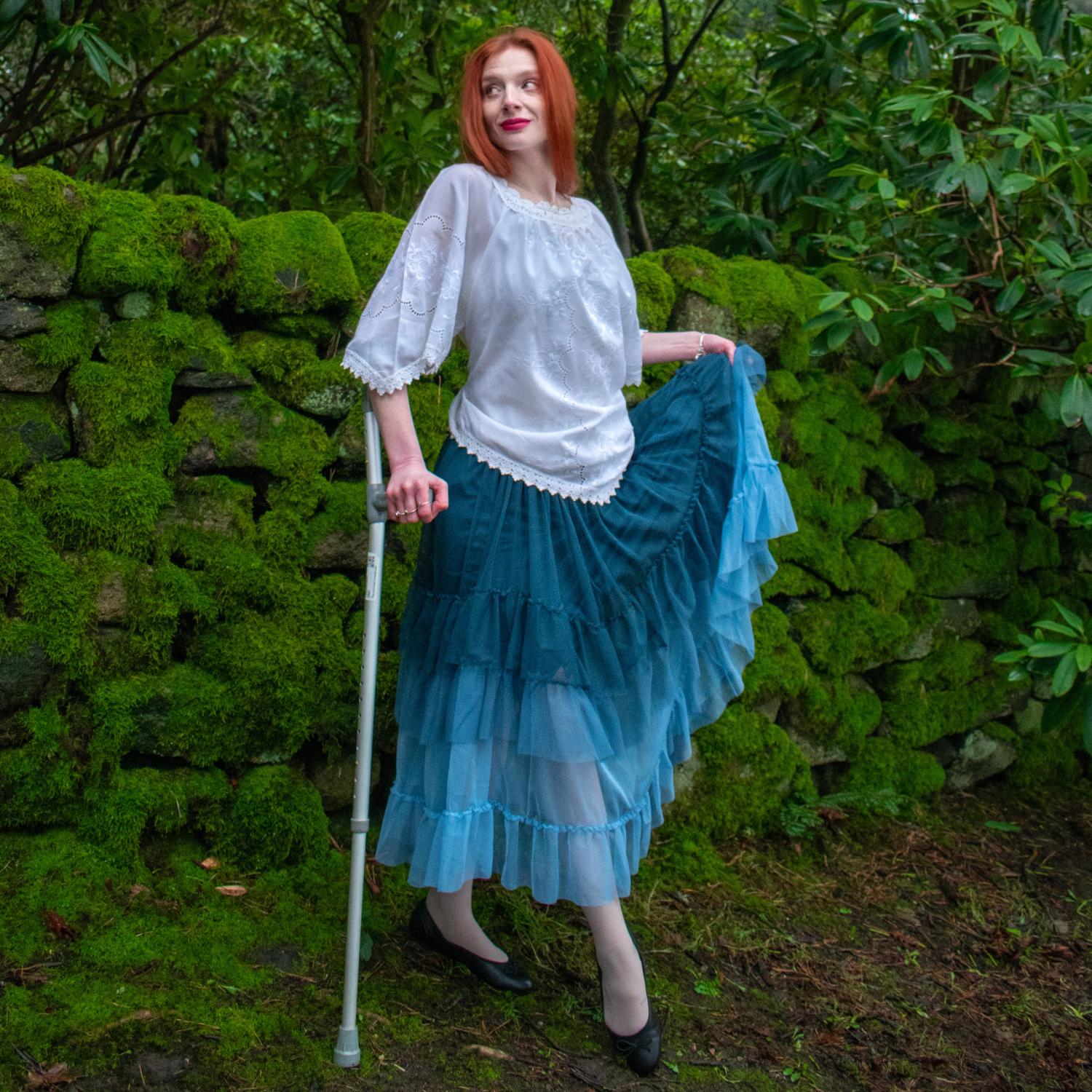 Mesh-Maxirock - Blue Ombre