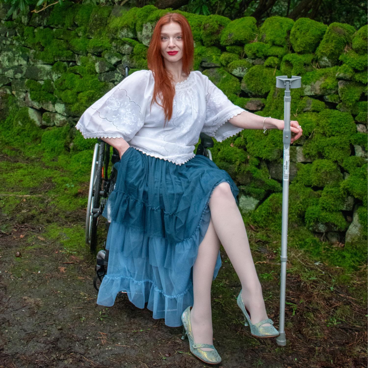 Mesh-Maxirock - Blue Ombre