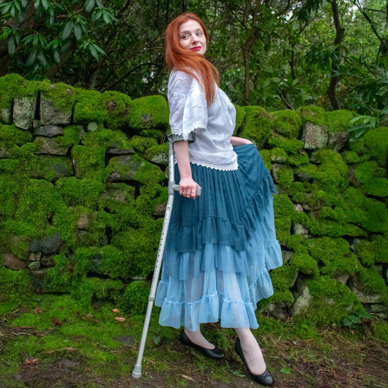 Mesh-Maxirock - Blue Ombre