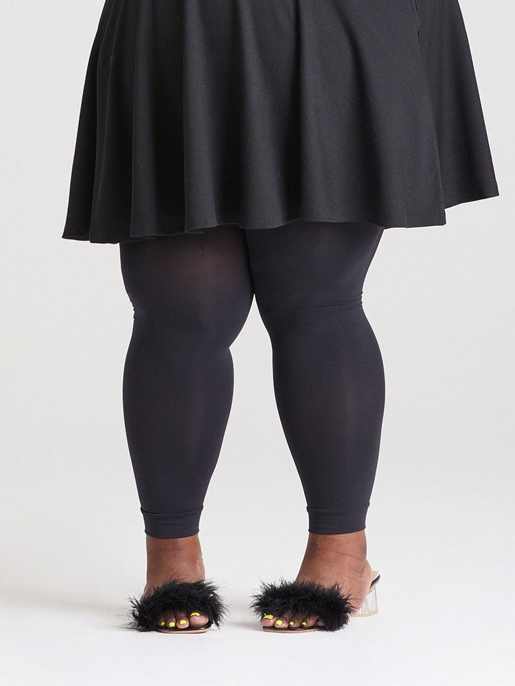 Fußlose Strumpfhosen - Schwarz