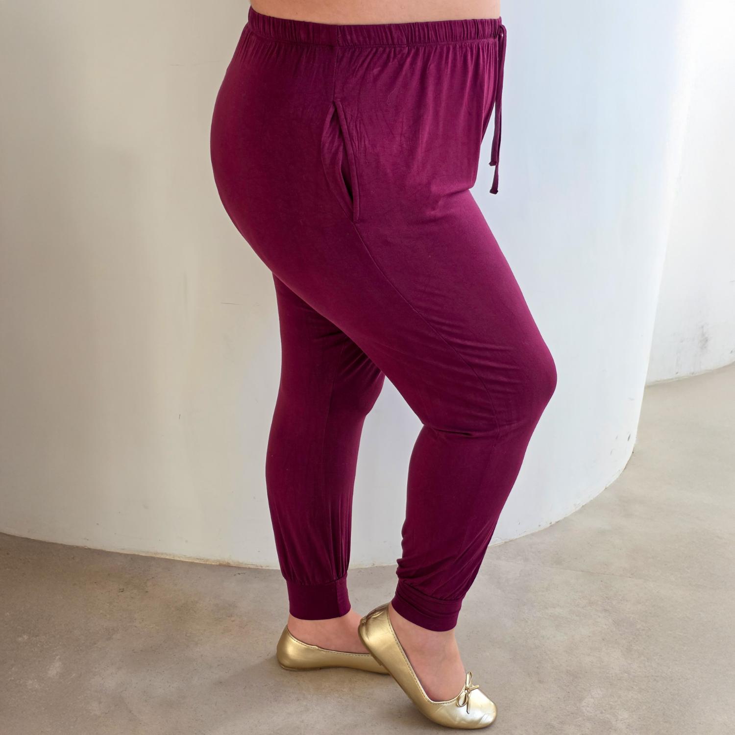 Bambus Lounge-Joggers - Cherry