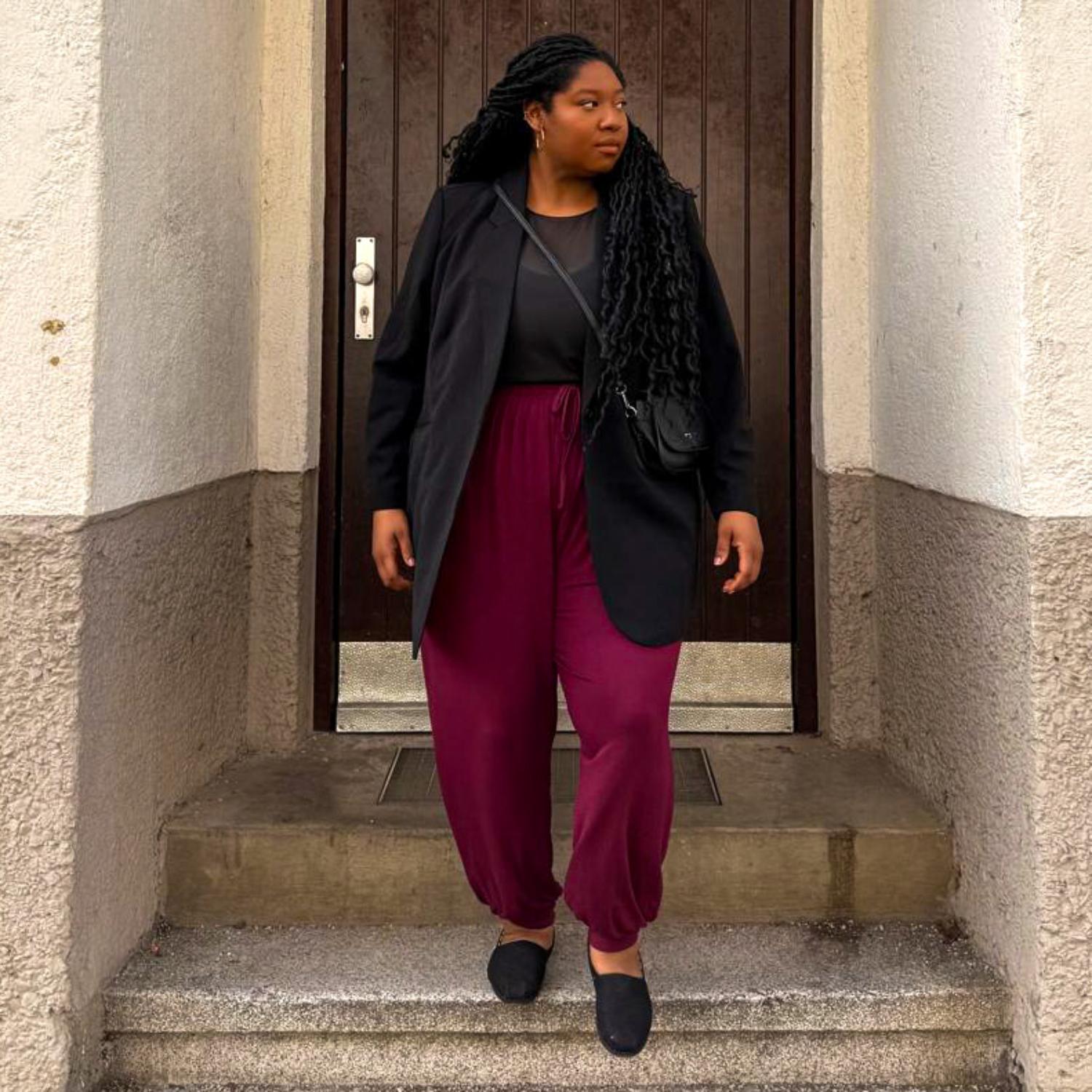 Bambus Lounge-Joggers - Cherry