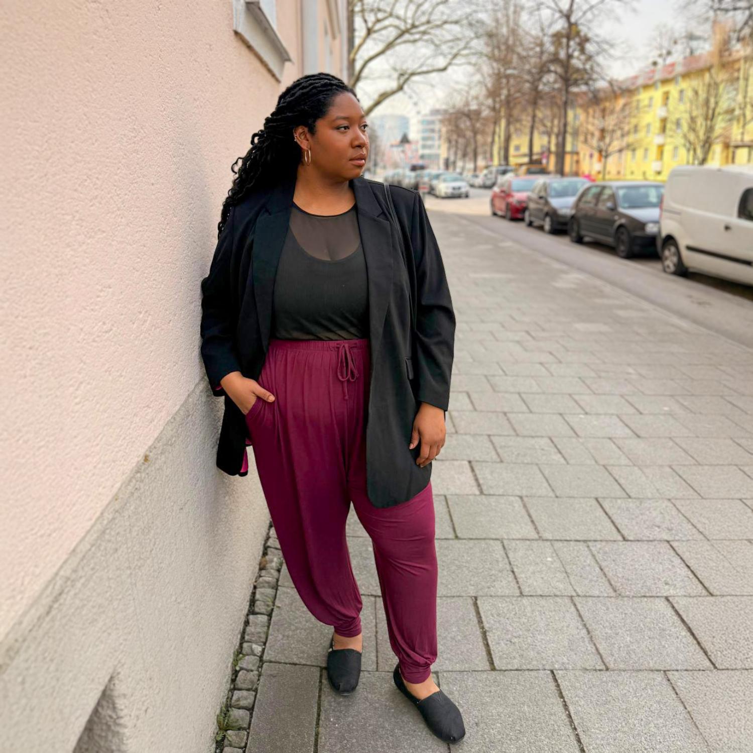 Bambus Lounge-Joggers - Cherry