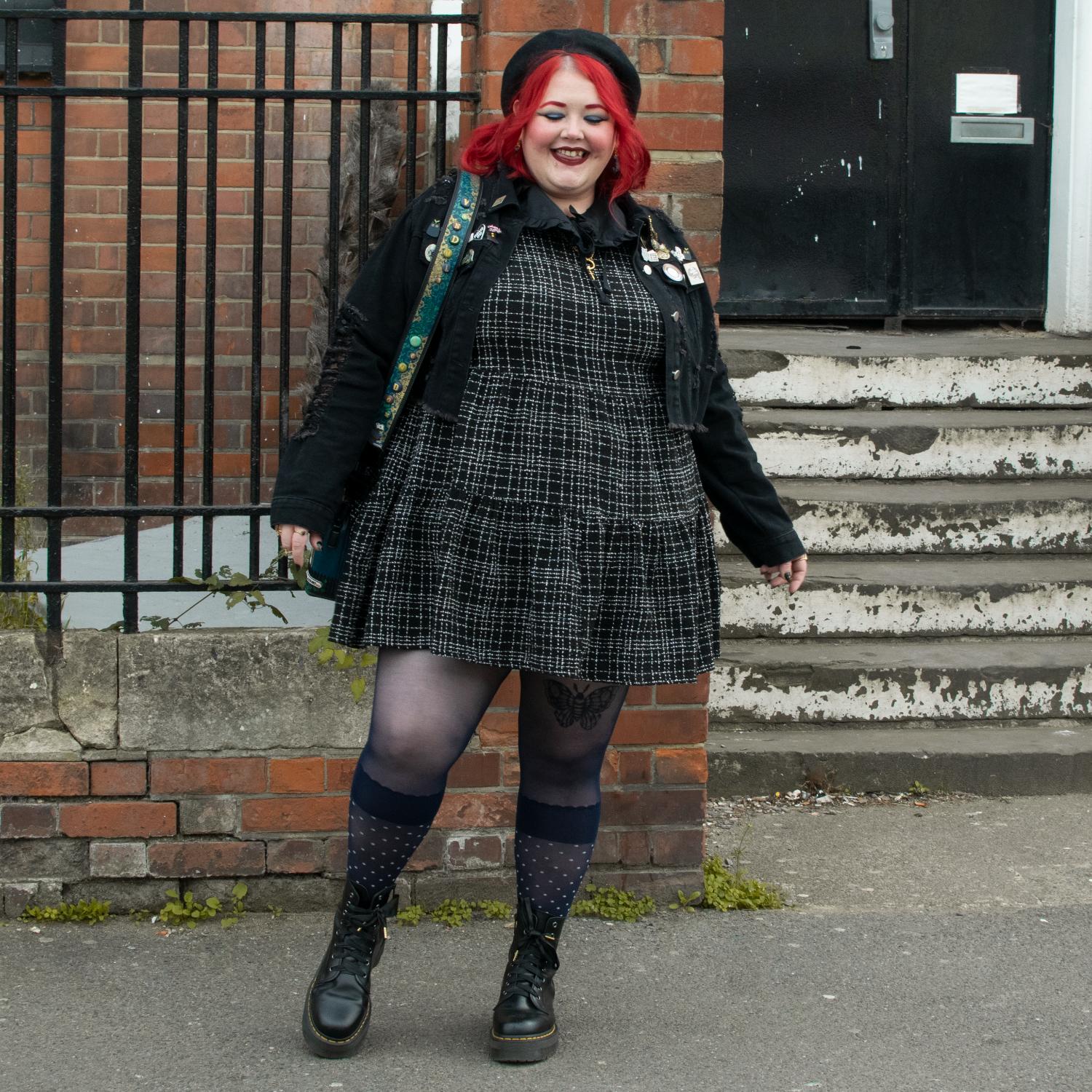 Seoul Chic Strumpfhose in Overknee-Optik - MarineBlau