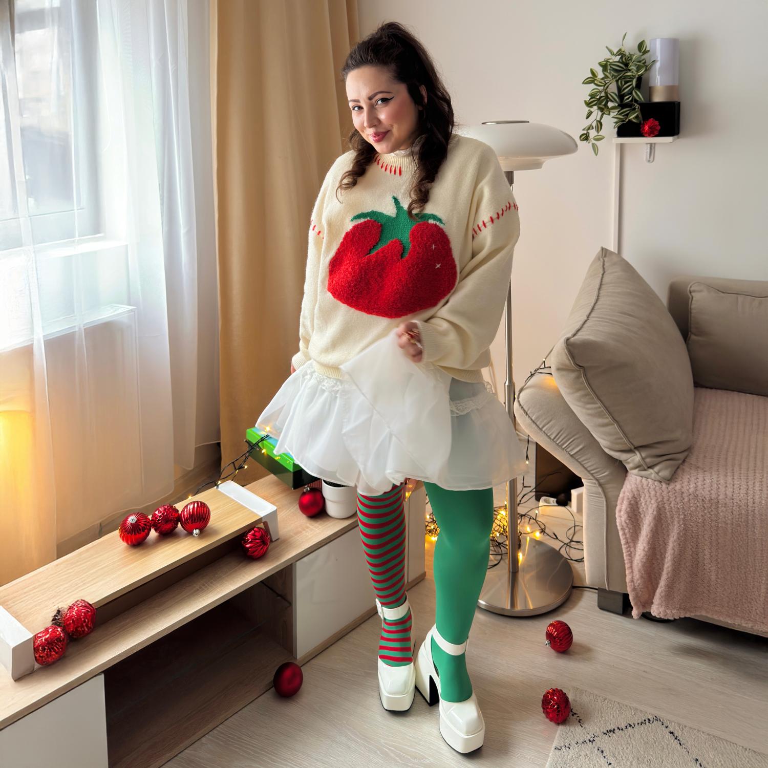 Weihnachts-Strumpfhose - Duo Elf